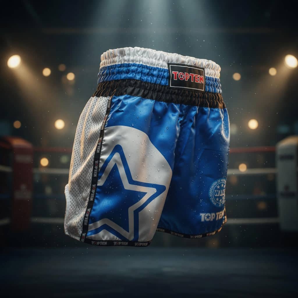 TOP TEN Star WAKO kickboxingshorts med mesh-paneler