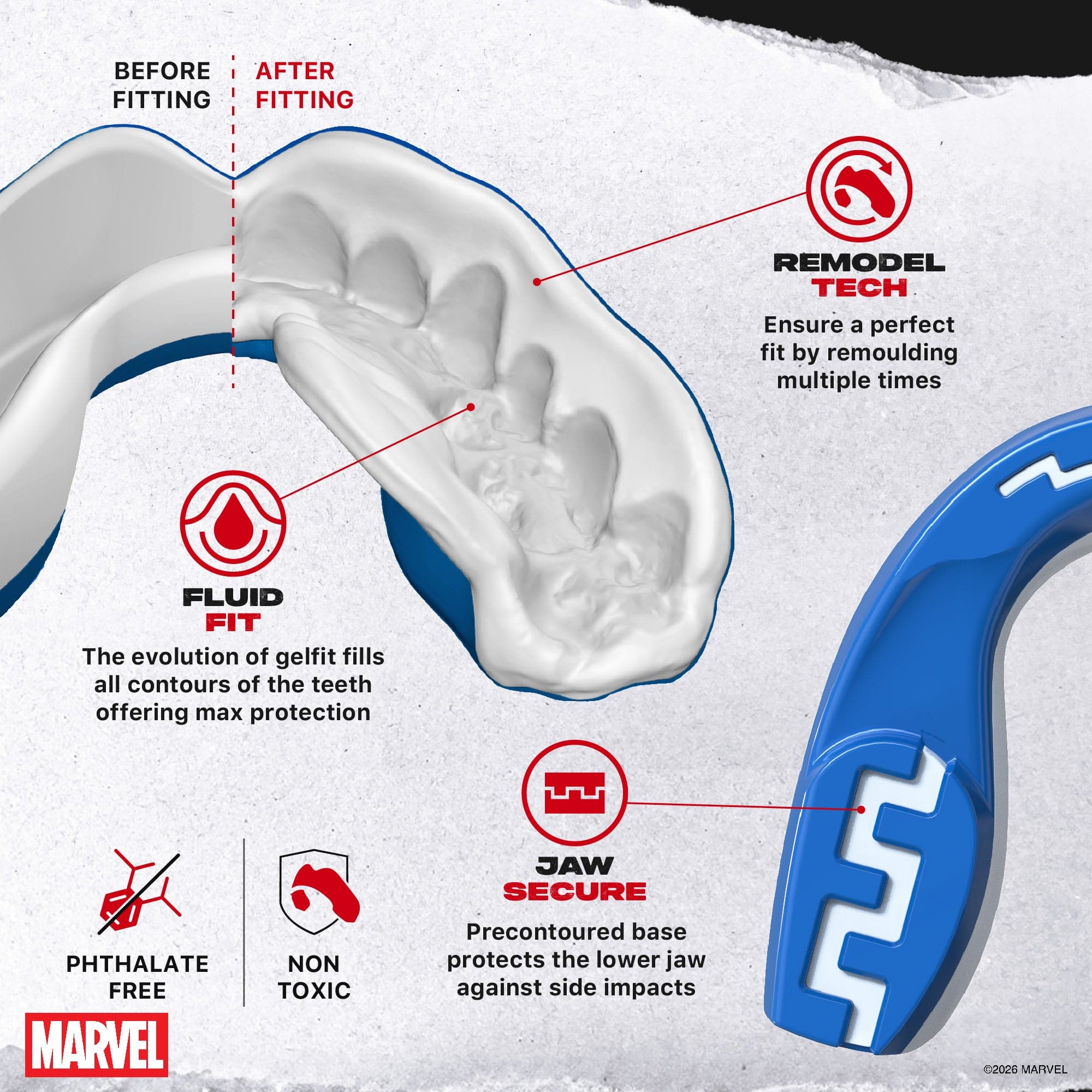 SAFEJAWZ Marvel X-Men Beast tannbeskytter – bilde 3