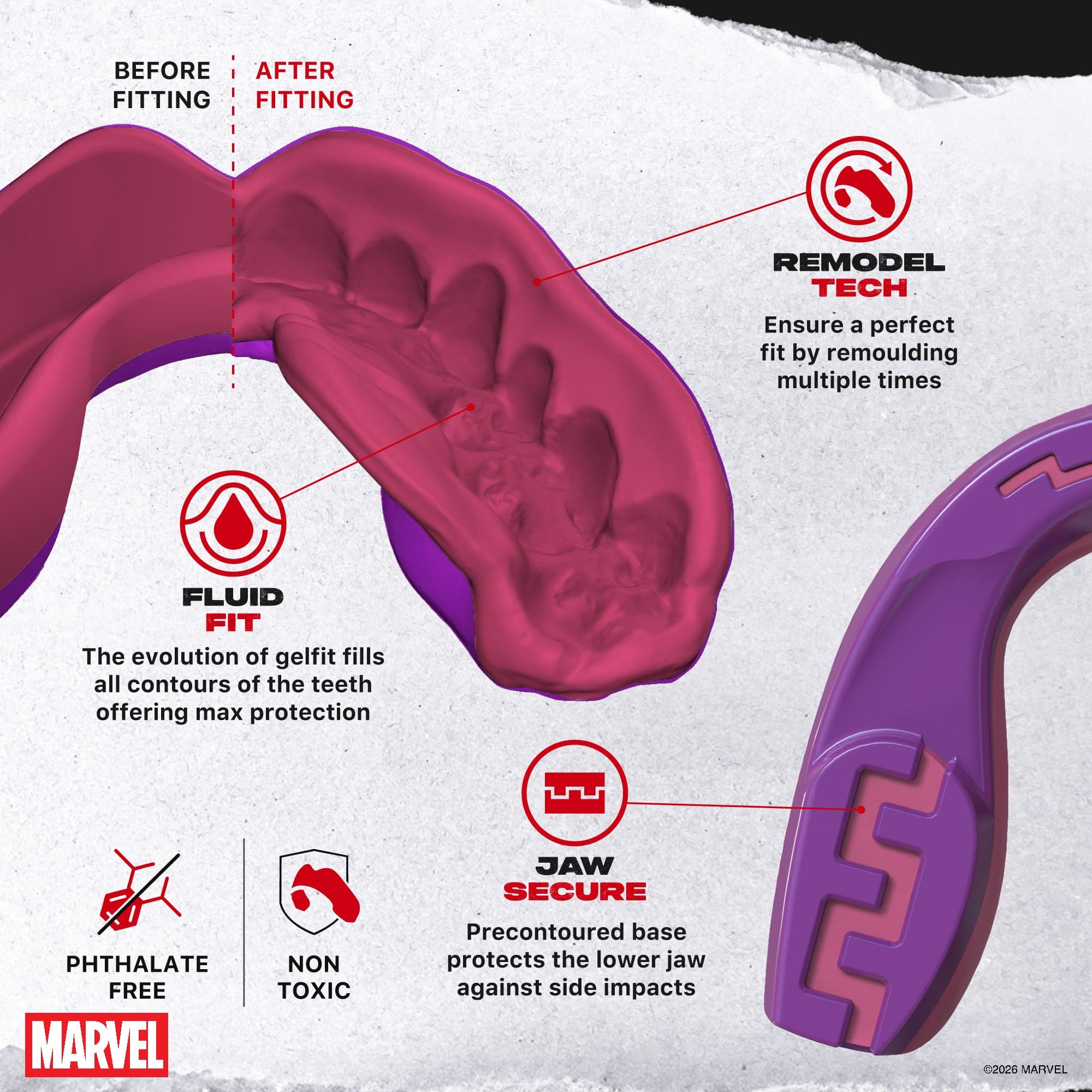 SAFEJAWZ Marvel X-Men Gambit tannbeskytter – bilde 3