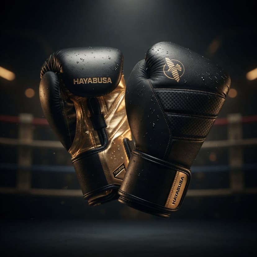 Hayabusa Tokushu boksehansker svart og gull – premium boksehansker fra Combat Store