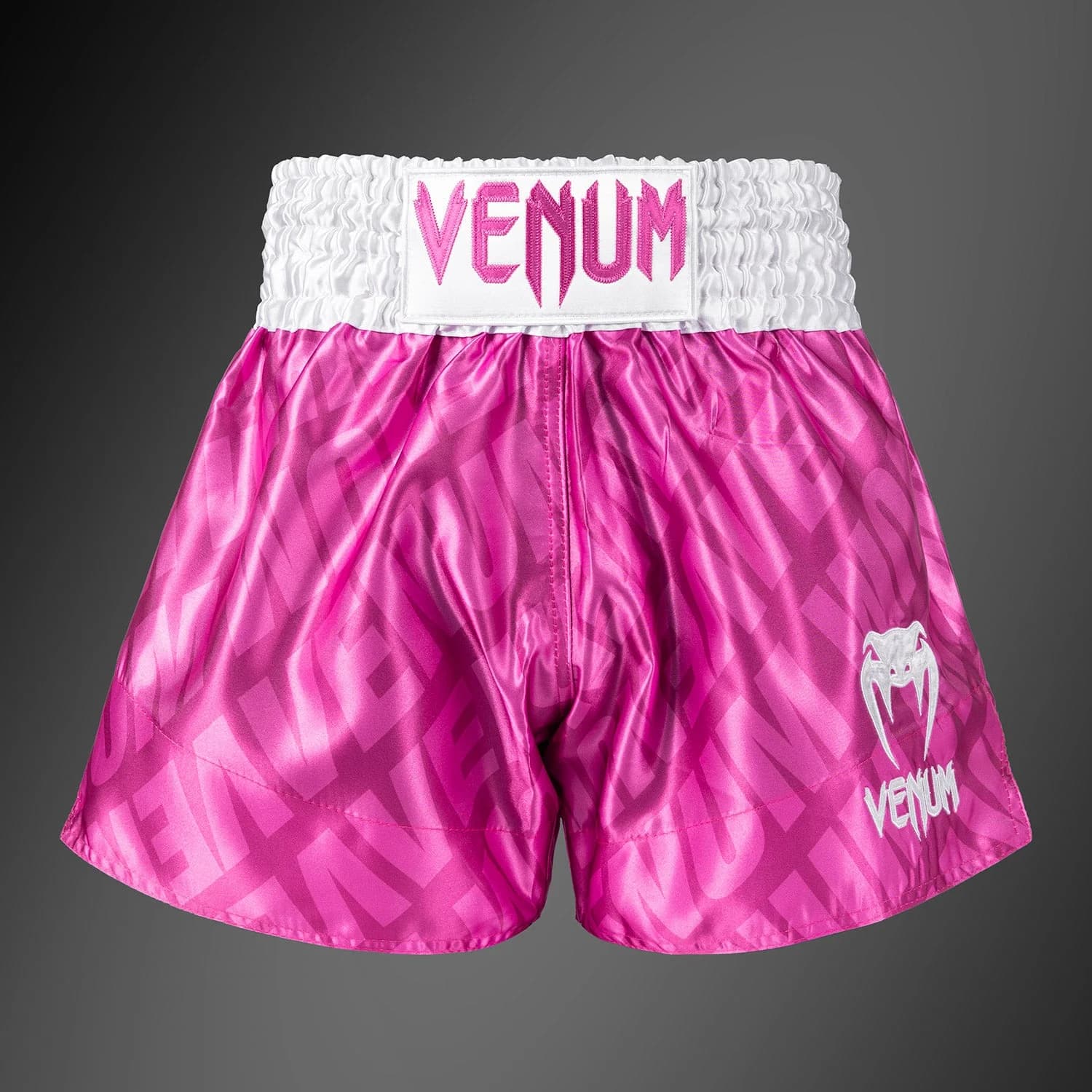 Venum Contender XT Muay Thai shorts Candy Pink/White – rosa og hvit, sett forfra