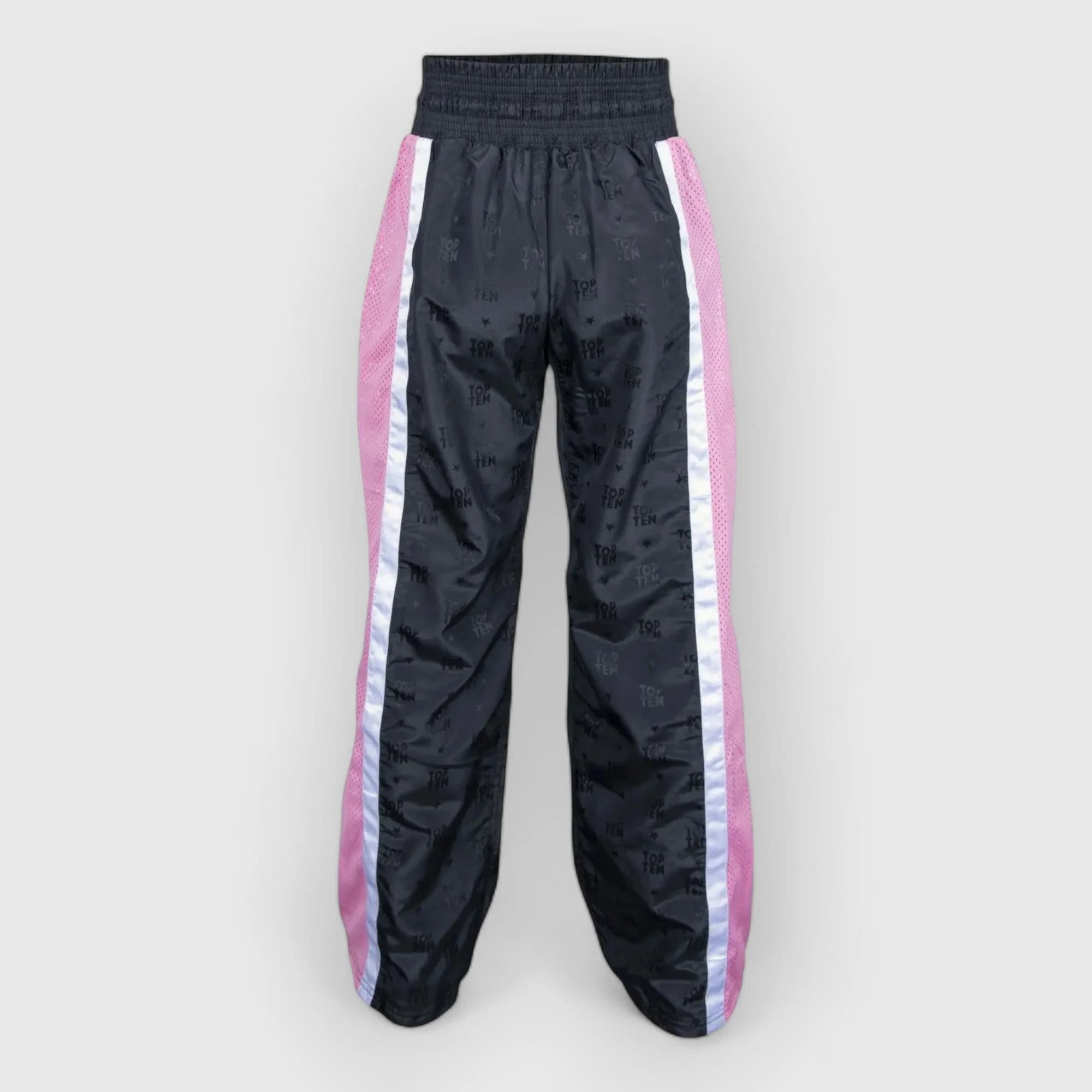 Svart/rosa TOP TEN Mesh kickboxingbukse uten WAKO-label, bilde 12