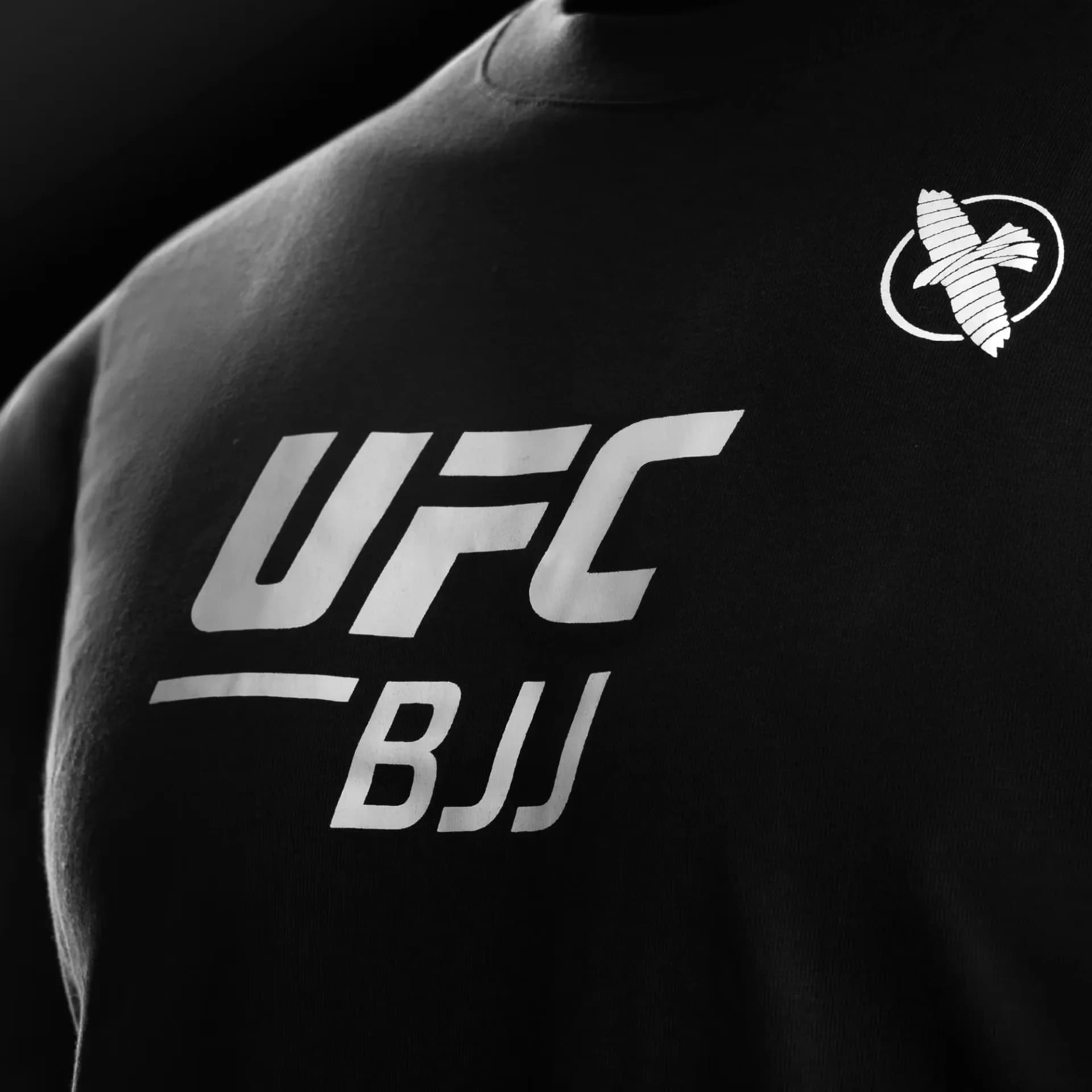 Hayabusa UFC BJJ T-skjorte – Svart, detaljbilde 3