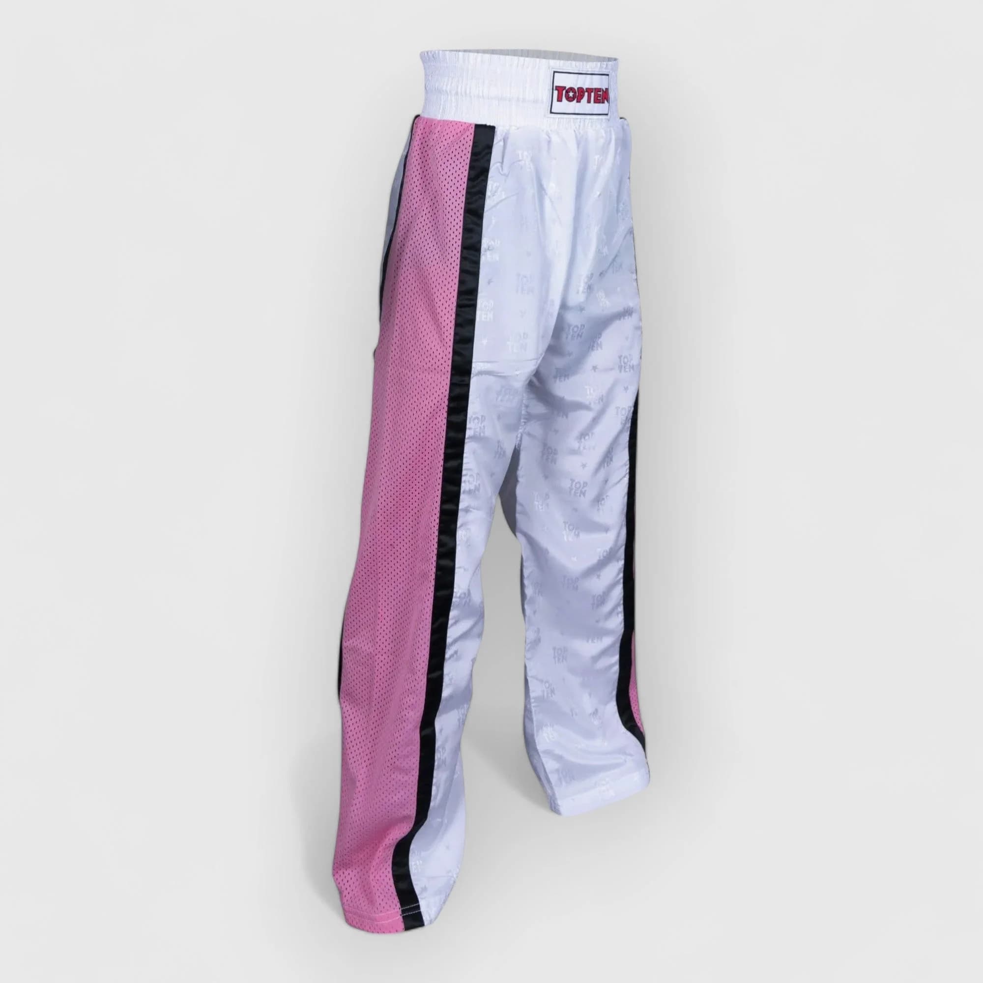 Hvit/rosa TOP TEN Mesh kickboxingbukse uten WAKO-label, bilde 14