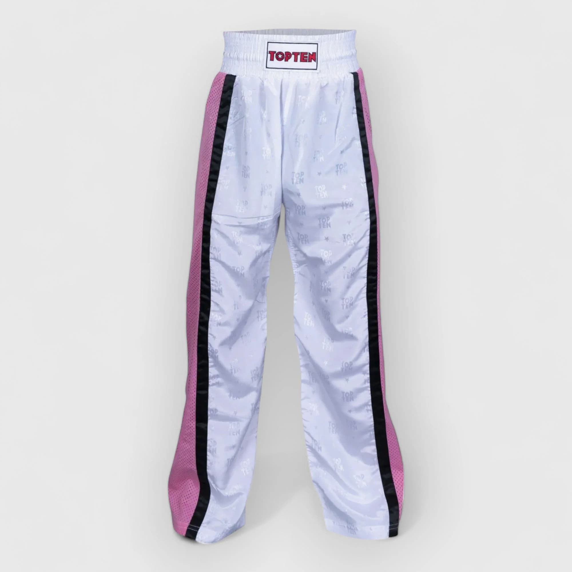 Hvit/rosa TOP TEN Mesh kickboxingbukse uten WAKO-label, bilde 17