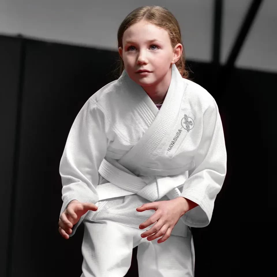 Hayabusa Essential hvit – BJJ-trening for barn