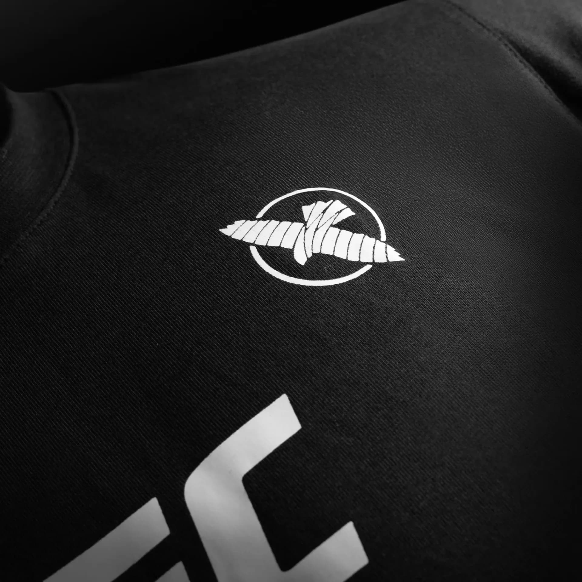 Hayabusa UFC BJJ T-skjorte – Svart, detaljbilde 6