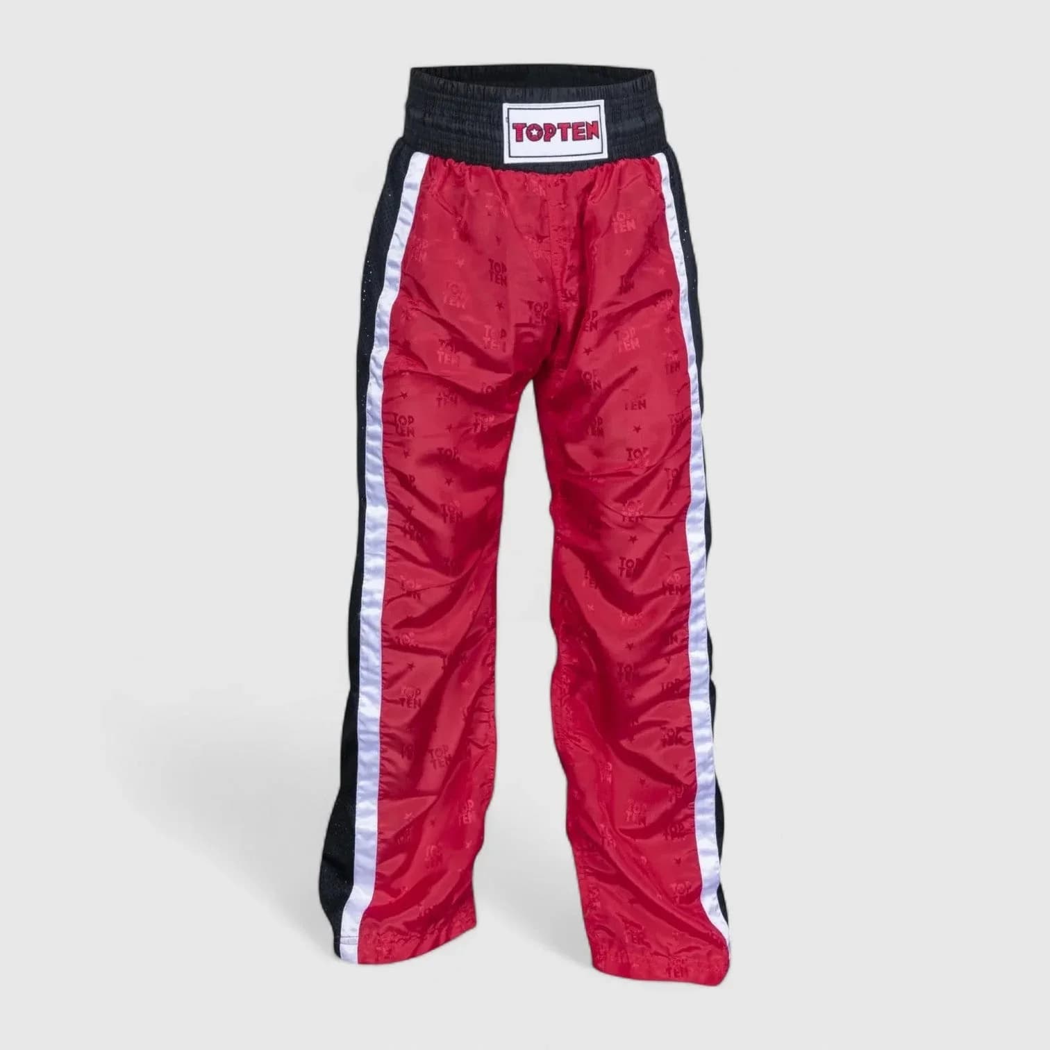 Rød og svart TOP TEN Mesh kickboxingbukse med WAKO-label, bilde 3