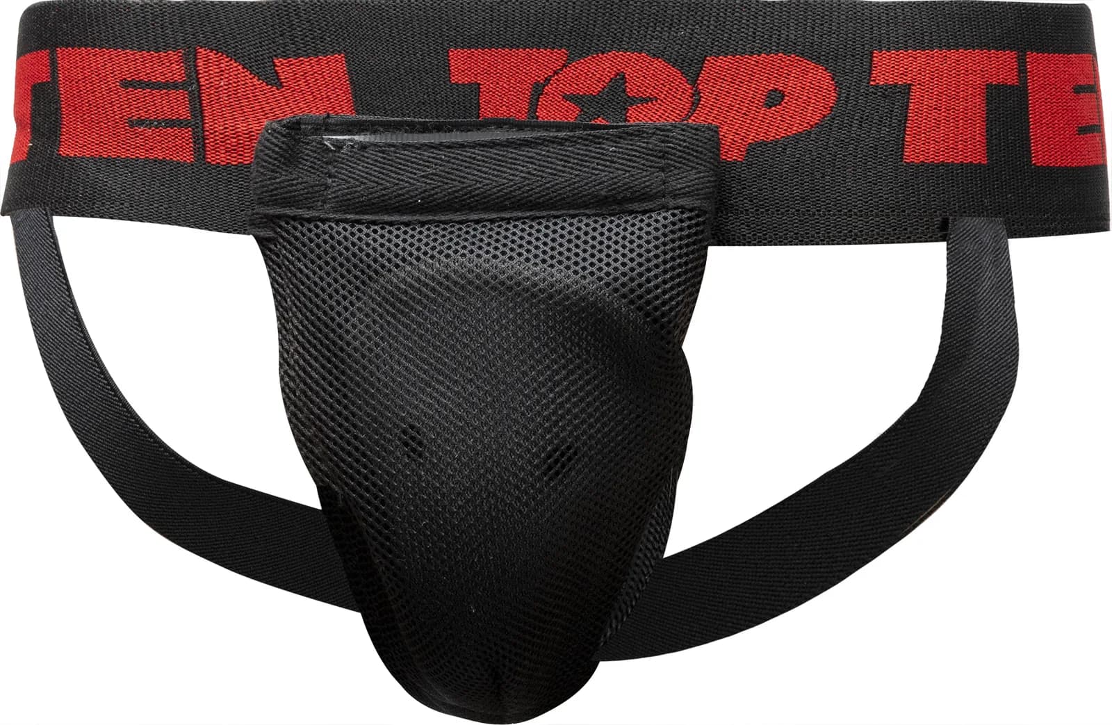 Svart TOP TEN susp med hardplast-cup og mesh