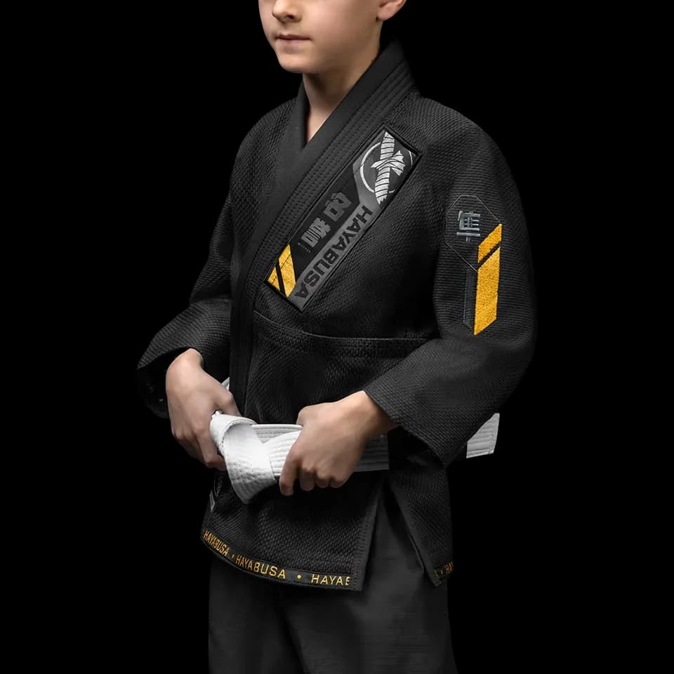 Hayabusa Ascend svart – jakke og broderier fra siden