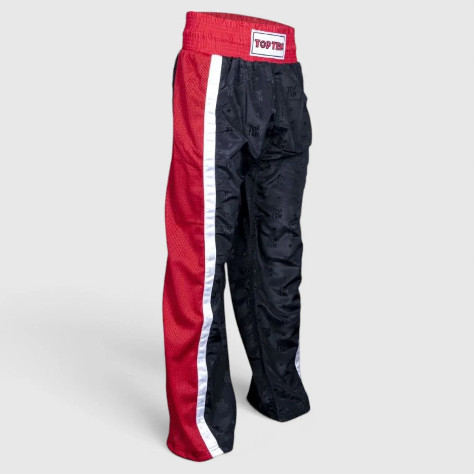 TOP TEN WAKO Mesh Kickboxingbukse – Svart/Rød
