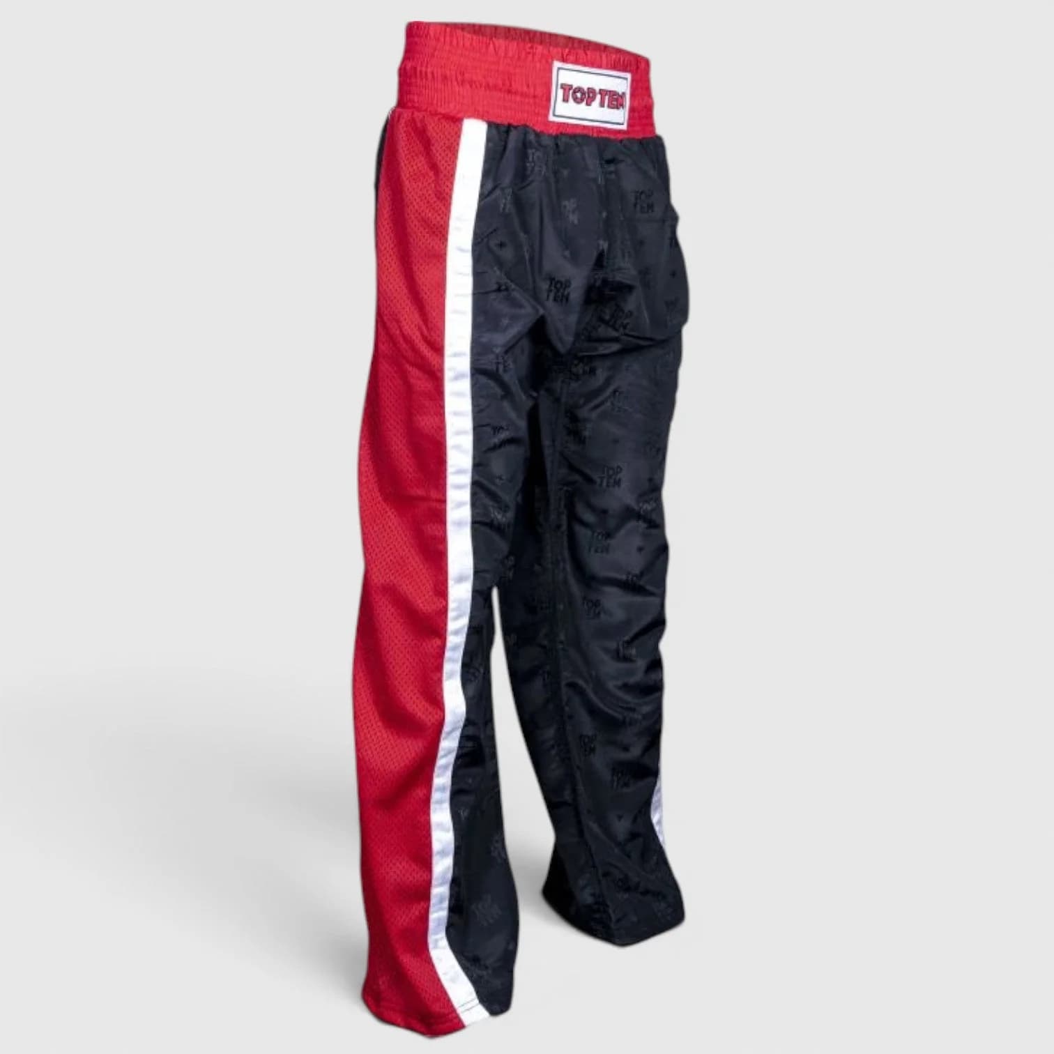 TOP TEN WAKO Mesh Kickboxingbukse – Svart/Rød