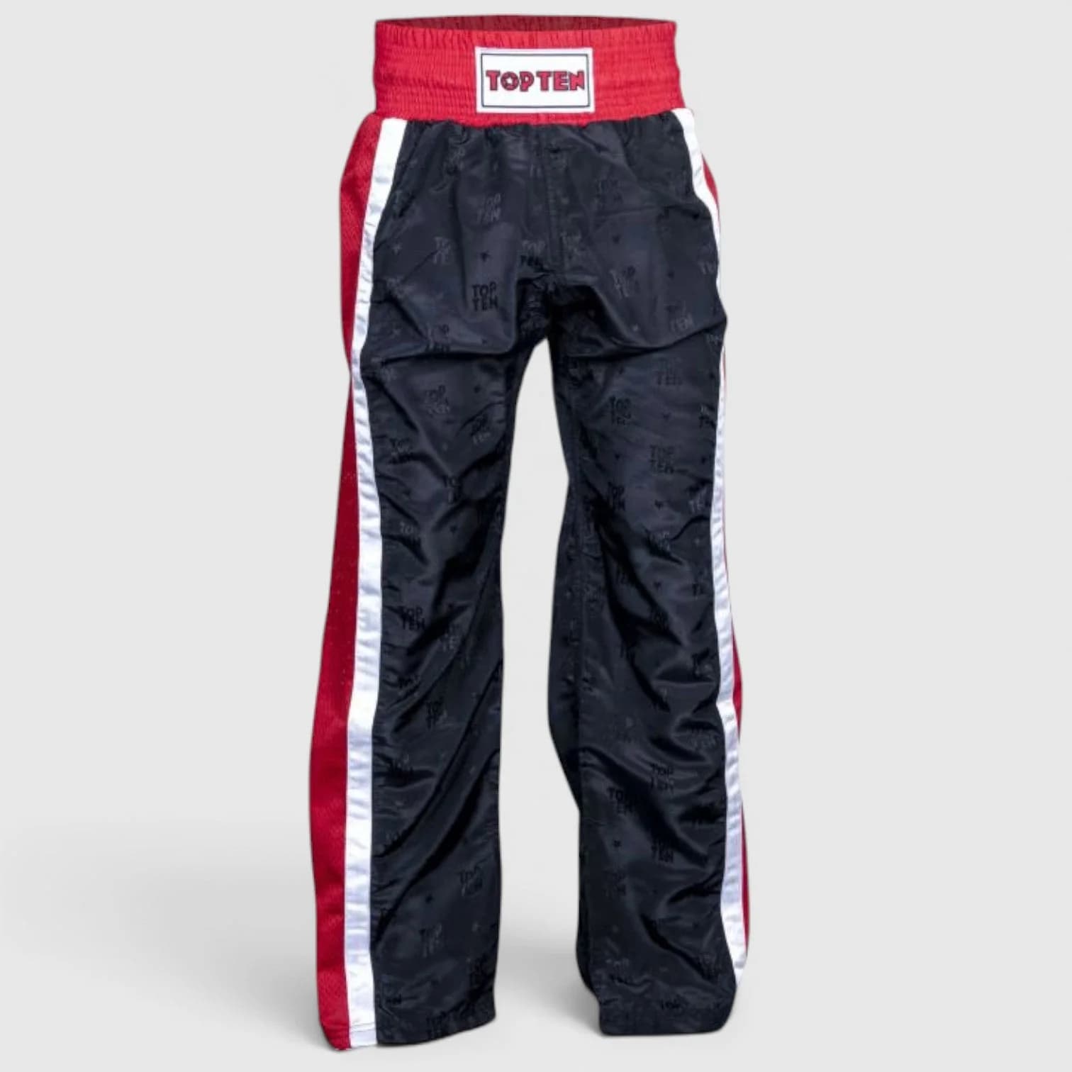 TOP TEN WAKO Mesh Kickboxingbukse – Svart/Rød