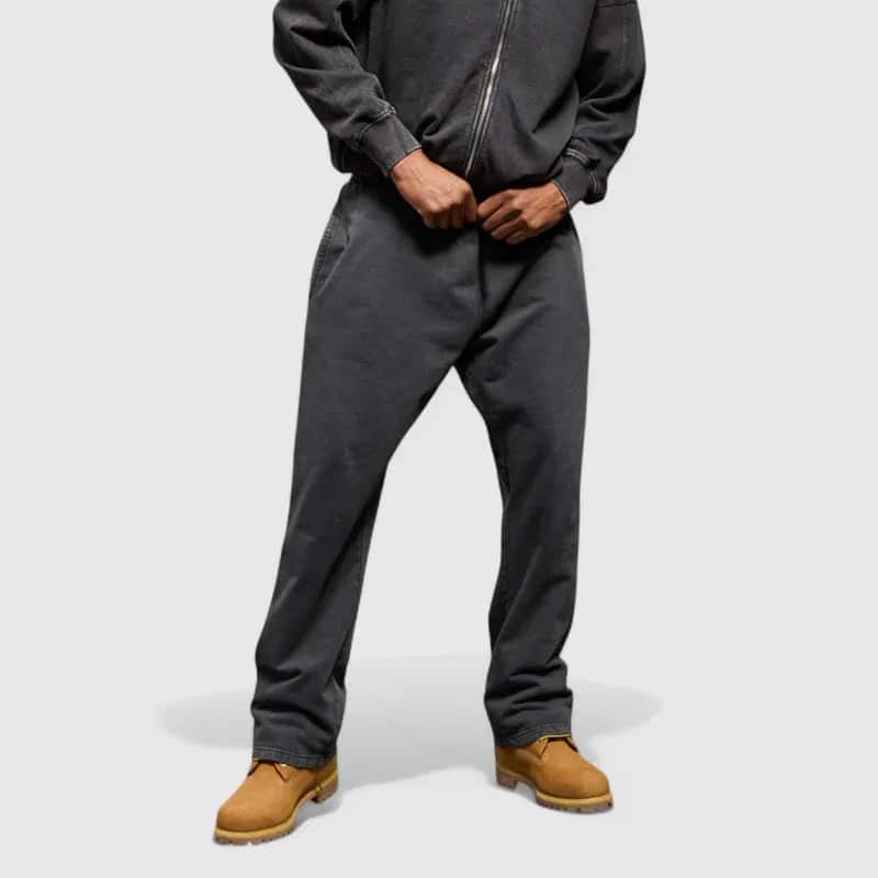 EVERLAST Washed joggebukse med rette ben