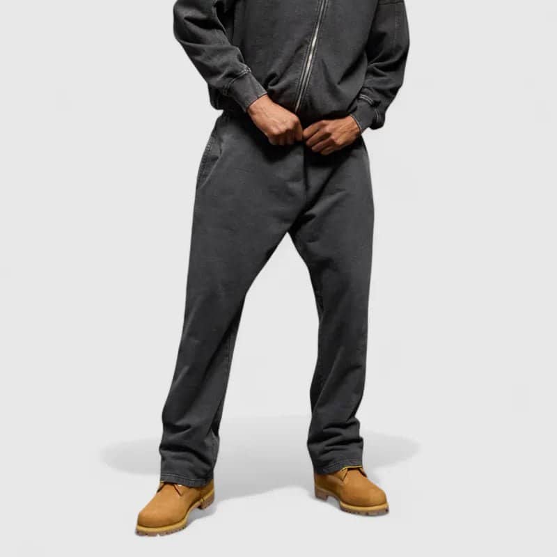 EVERLAST Washed joggebukse med rette ben