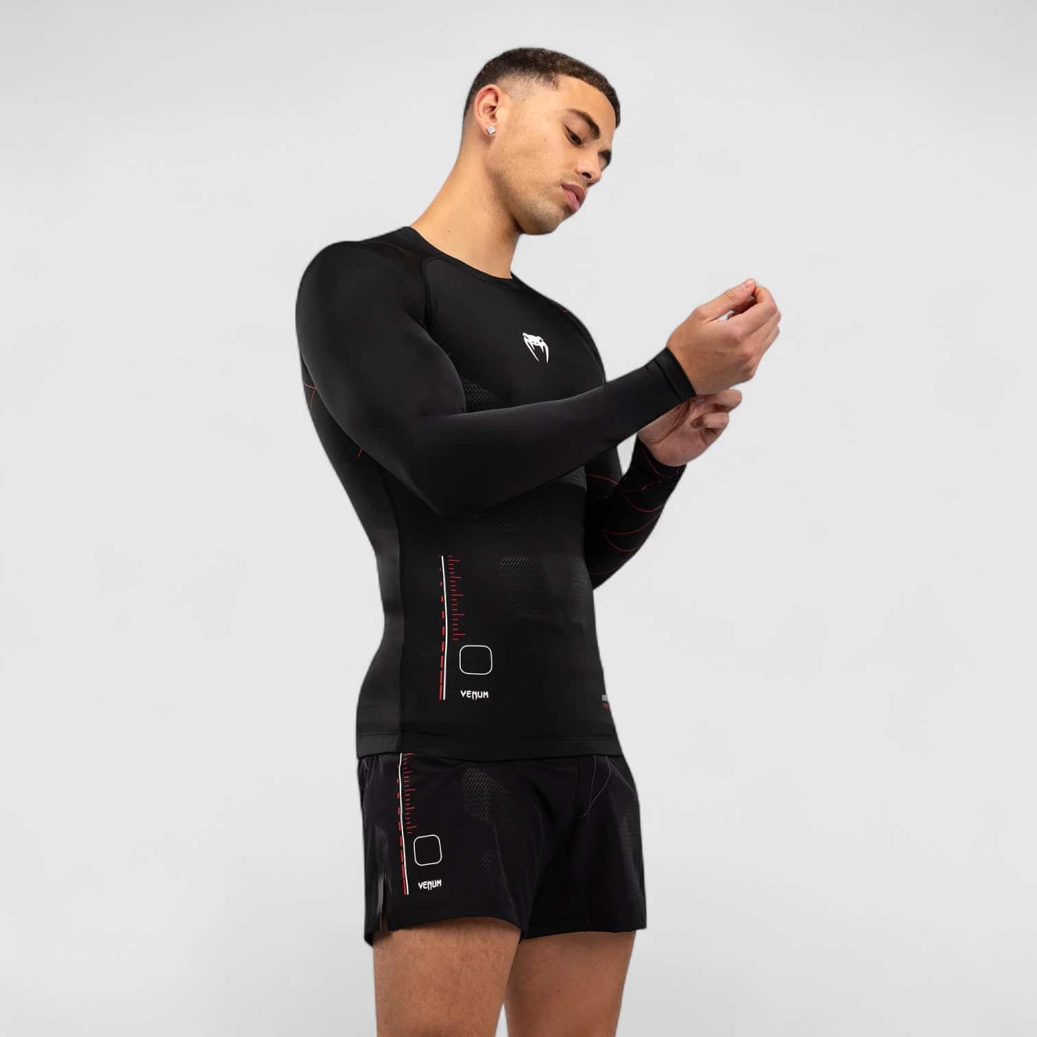 VENUM Tactical XT Rashguard med lange ermer Svart og Rød