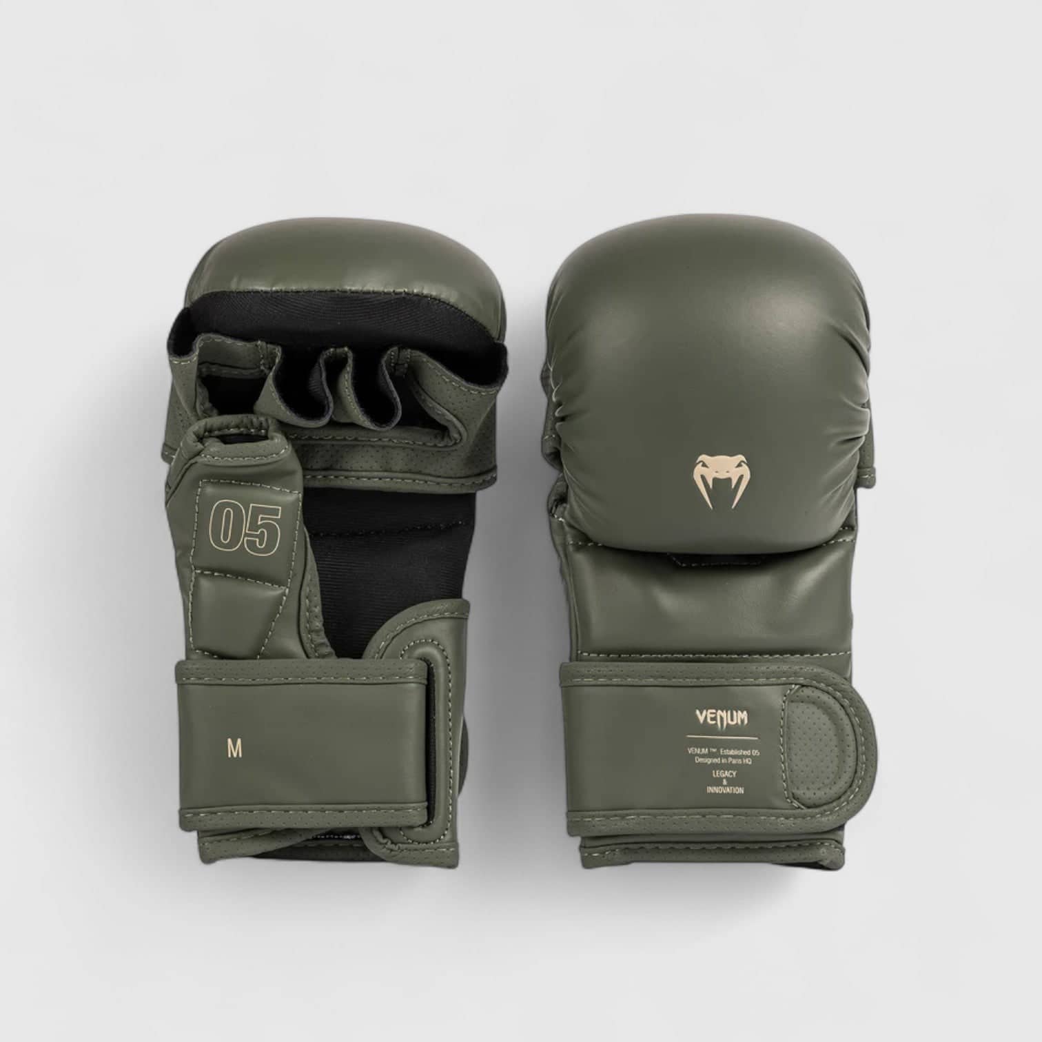 Militærgrønne VENUM Impact Evo MMA-sparringshansker