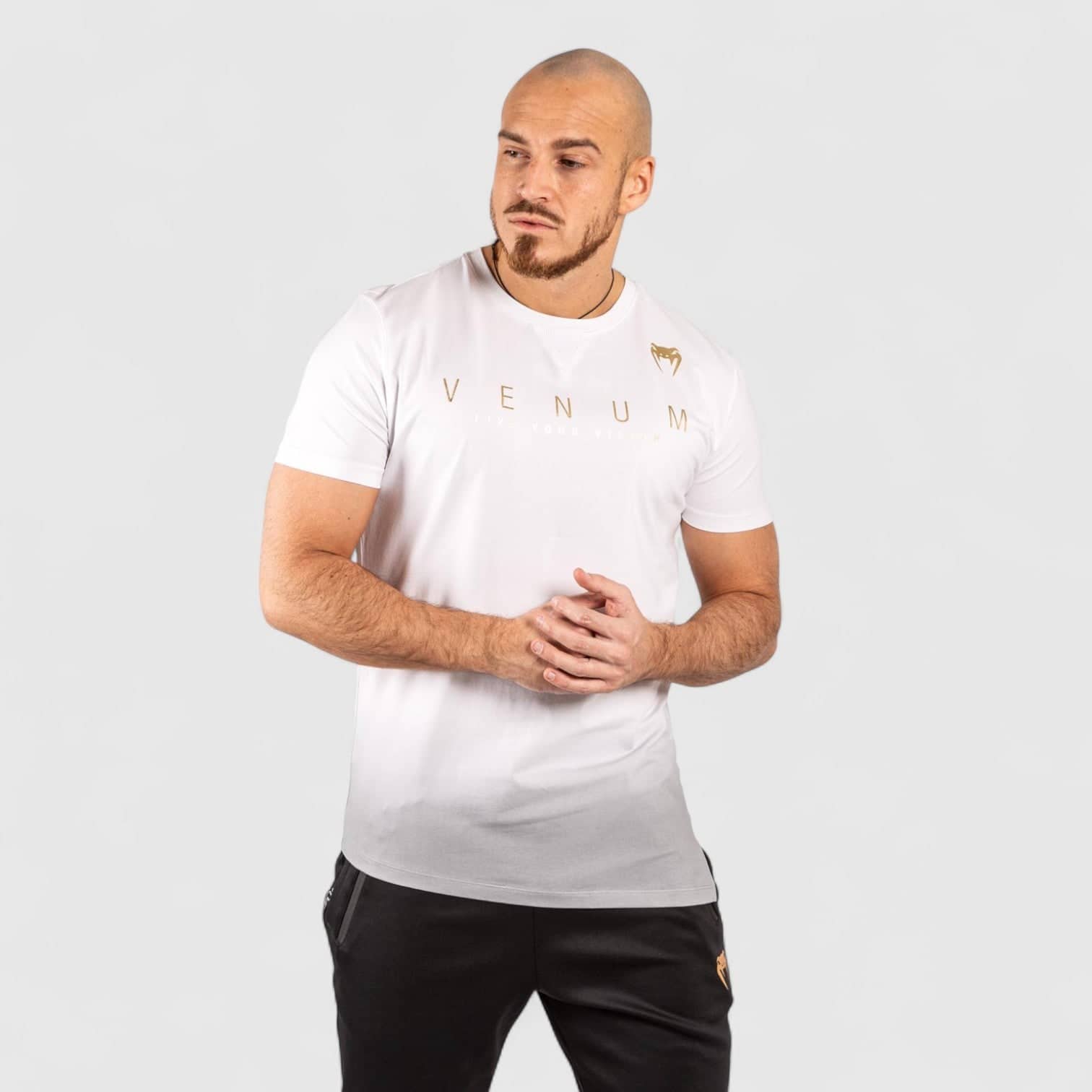 Hvit og svart VENUM LiveYourVision T-skjorte med trykk