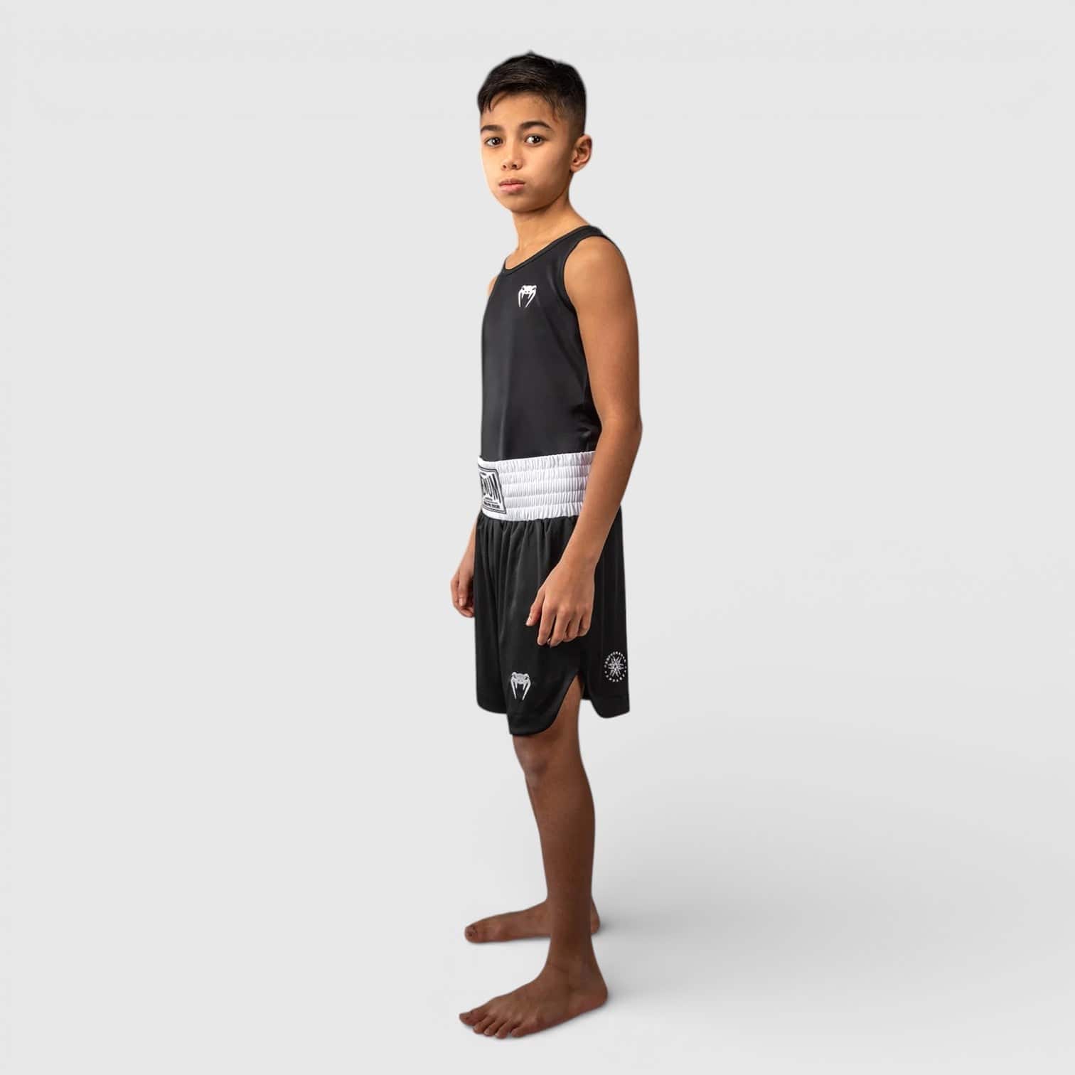 Venum Bokseshorts for barn svart og hvit