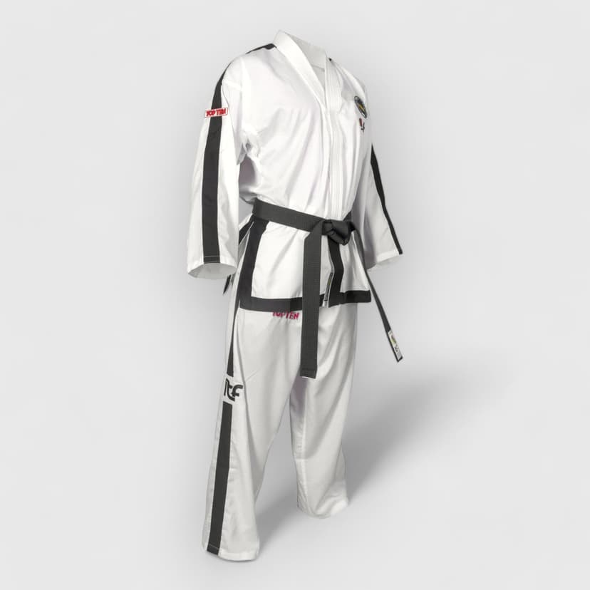 TOP TEN Instructor Dobok Premium Gold – ITF-godkjent drakt 4-6 dan