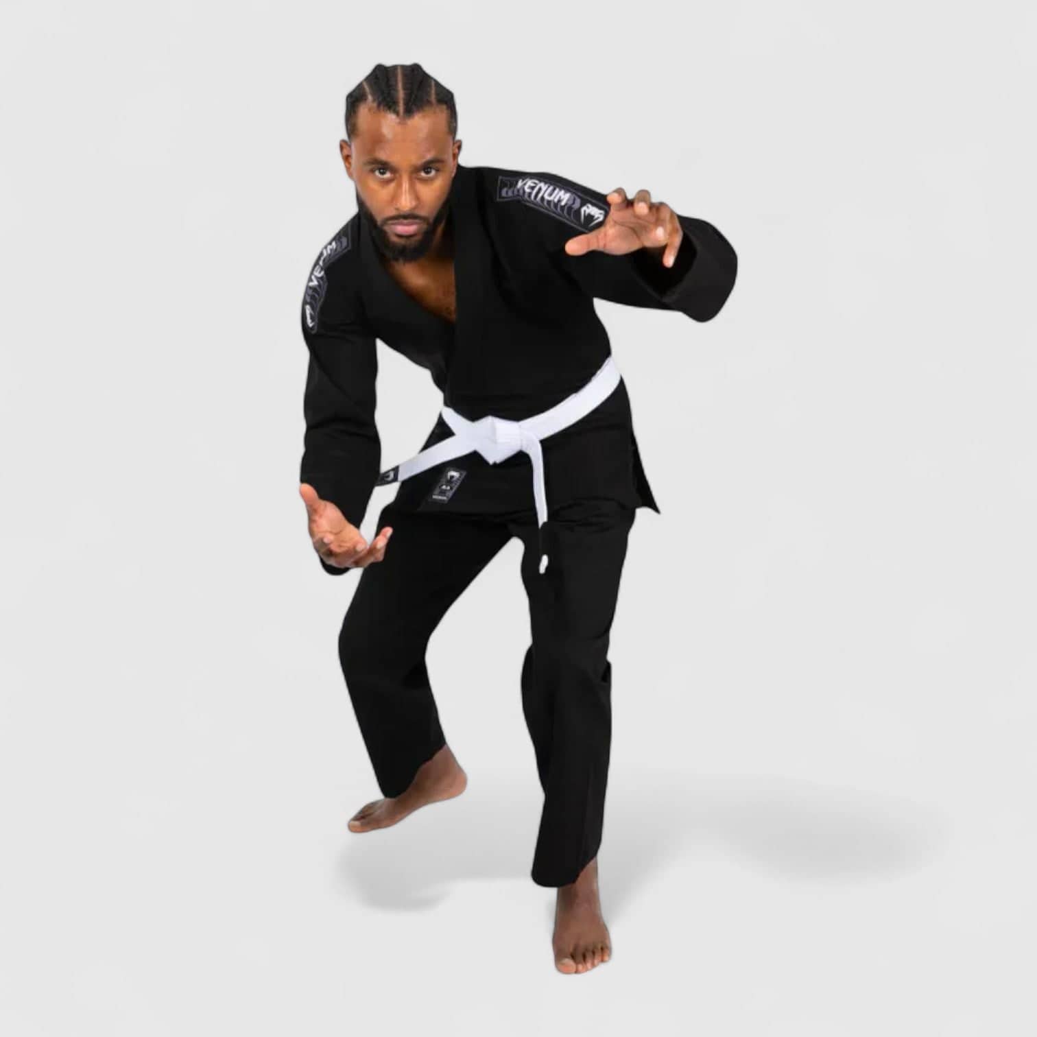 Svart Venum First BJJ Gi med logolapper