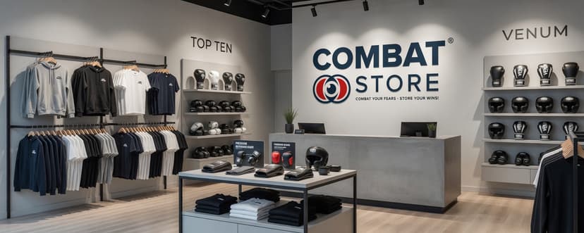 Konseptbilde av Combat Store Oslo – fysisk butikk (AI-generert)