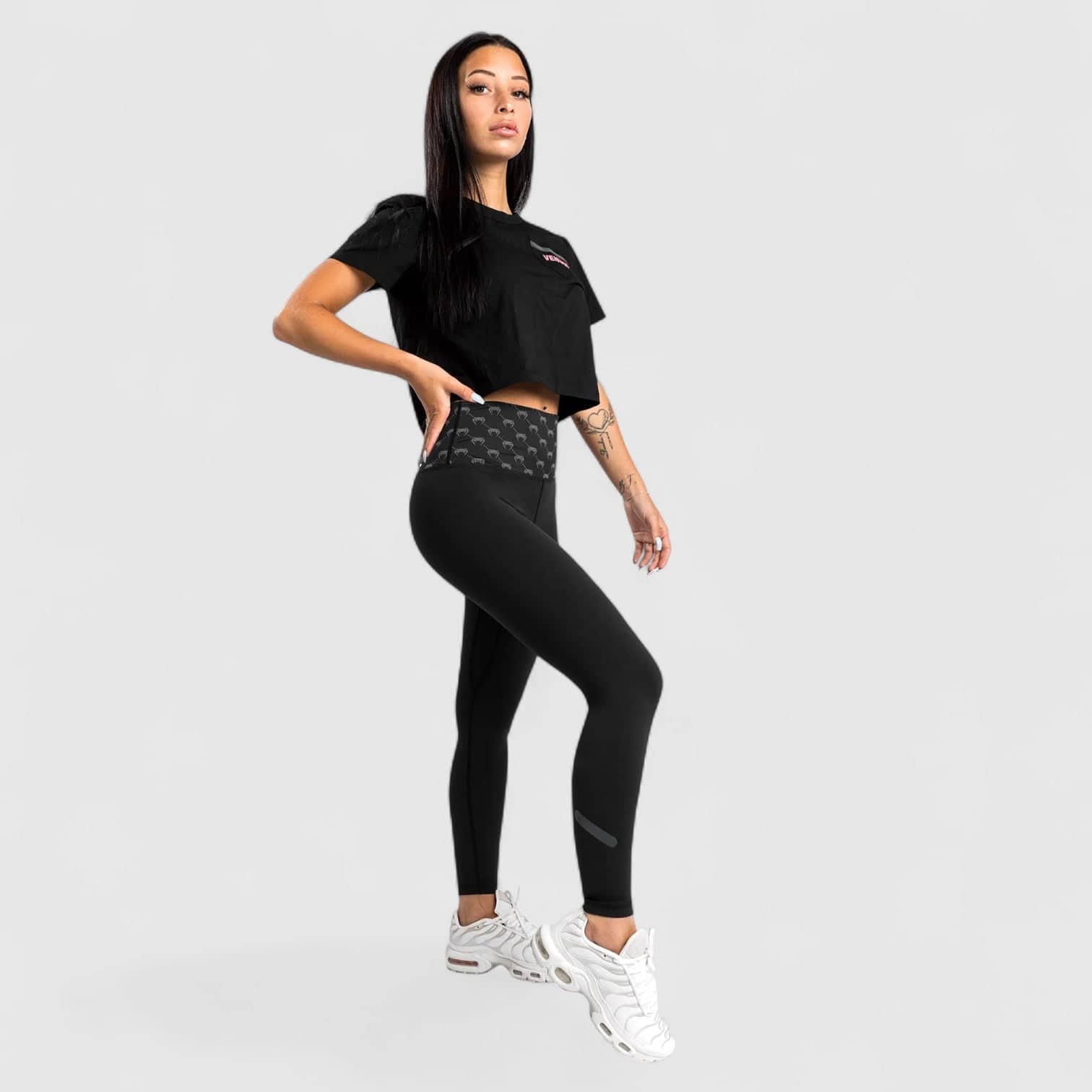 Svart og rosa VENUM Monogram 7/8 treningstights