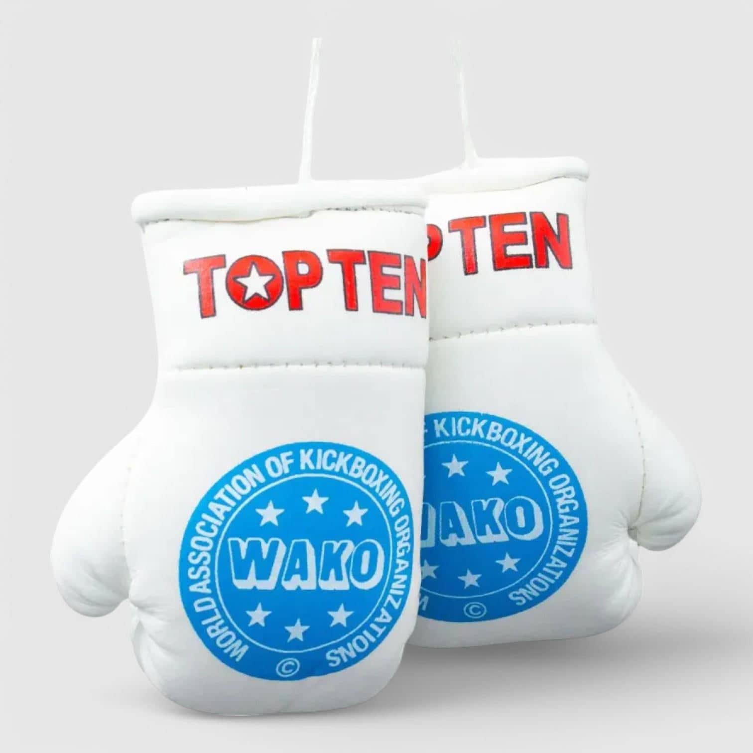 Hvite TOP TEN mini boksehansker WAKO PRO