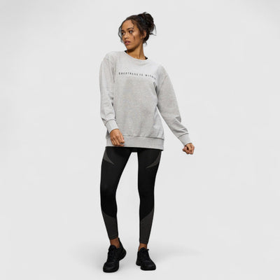 EVERLAST Womens Oversized Greatness Is Within Crew Sweat - CombatStore.no