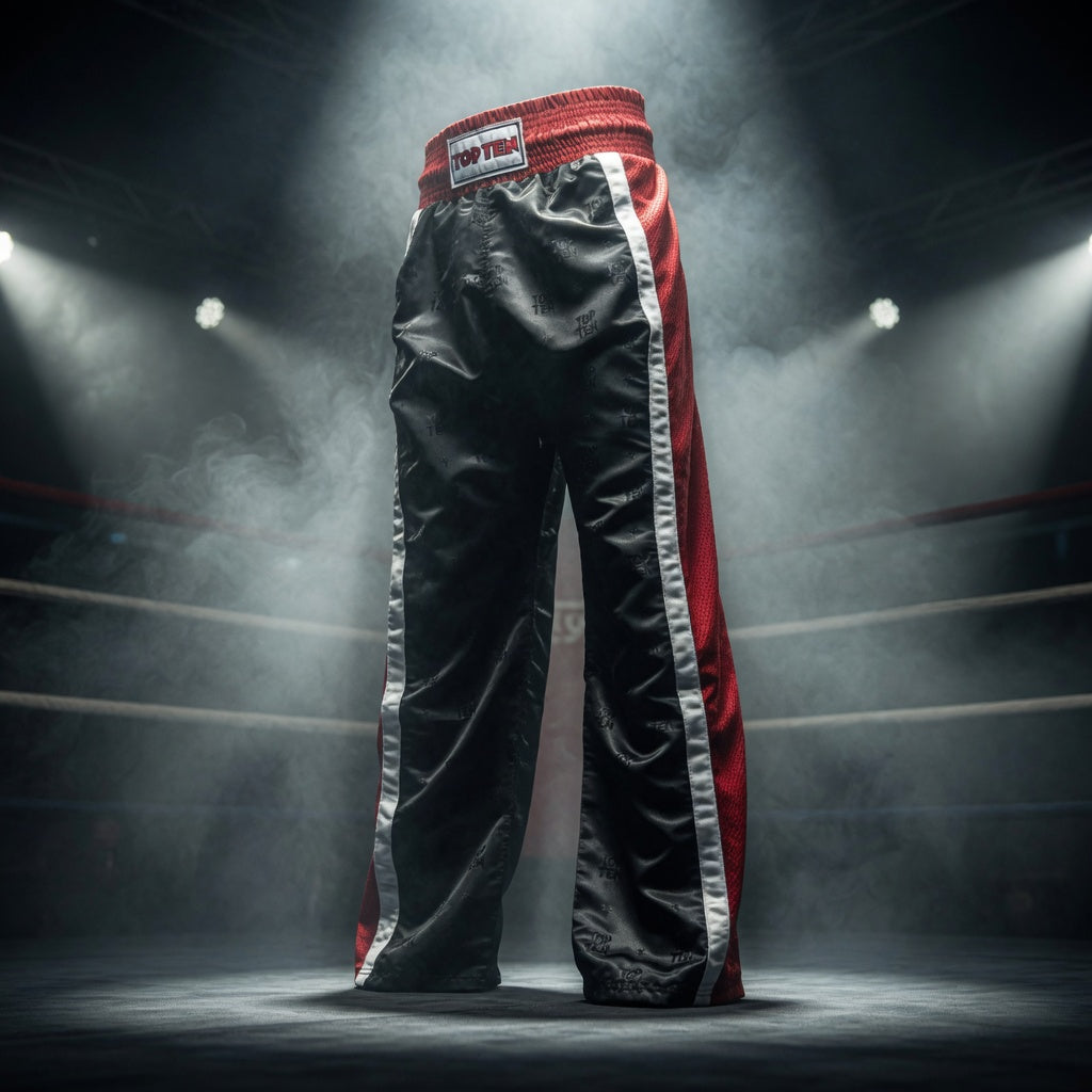 TOP TEN WAKO Mesh Kickboxingbukse – Svart/Rød