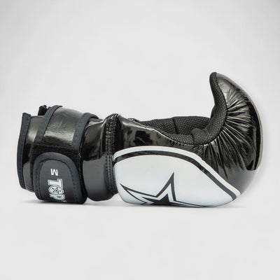 TOP TEN Glossy Pointfighter/Semikontakthansker - Svart/Hvit - CombatStore.no