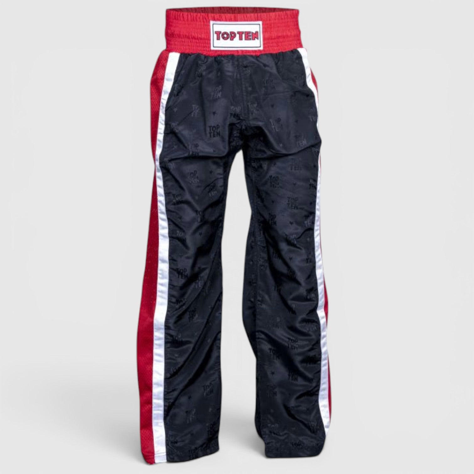 TOP TEN WAKO Mesh Kickboxingbukse – Svart/Rød