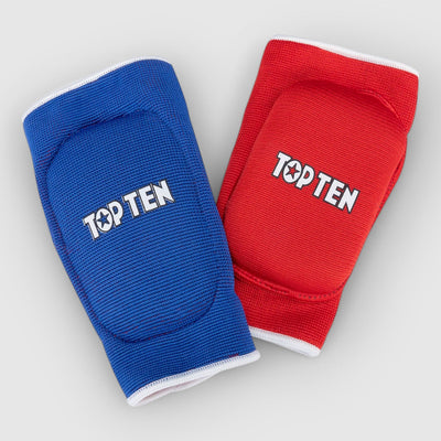TOP TEN vendbar blå/rød WAKO - Godkjent Albuebeskytter m UV - LABEL - CombatStore.no
