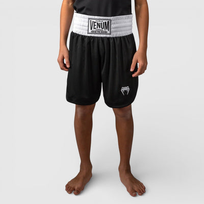 Venum Bokseshorts for barn svart og hvit - Combat Store AS